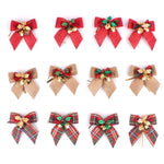 Fiocco di Natale da 15 pezzi con campane di ferro, ghirlanda di Natale, decorazioni per l'albero di Natale, consegna in stile casuale, Bow With Iron Bells