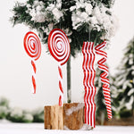 10 pezzi di decorazioni natalizie per simulare caramelle, ornamenti per l'albero di Natale, Wave Sugar, Small Lollipop, Candy Roll, Large Lollipop