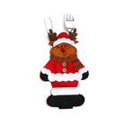 Decorazioni natalizie per coltello e forchetta da 10 pezzi, Elderly, Snowman, Elk