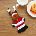 Decorazioni natalizie per coltello e forchetta da 10 pezzi, Elderly, Snowman, Elk