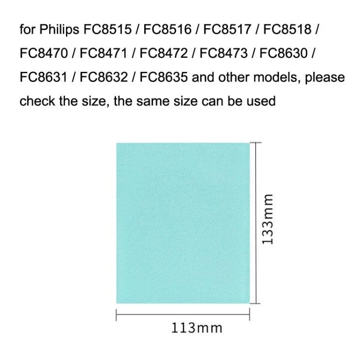 Accessori per aspirapolvere per Philips FC8471 / FC8630 / FC9322, 10PCS Air Filter Cotton, 10PCS Filter Cotton