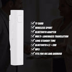 Ricevitore Bluetooth Smart Headphone Traduttore vocale 26 Auricolare per interprete di testo vocale multilingue per viaggi d'affari TF Card