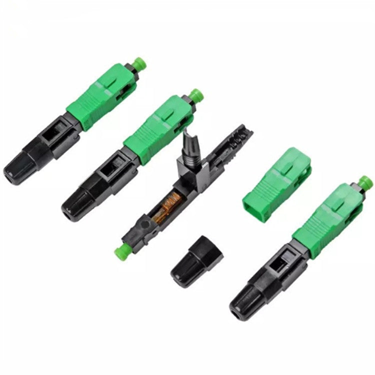 10 connettori rapidi per fibra ottica monomodale FTTH SC APC