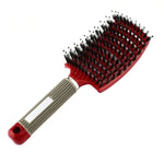 Pettine per massaggio del cuoio capelluto, spazzola per capelli, setole in nylon, spazzola per capelli ricci districanti per parrucchiere, strumento per lo styling