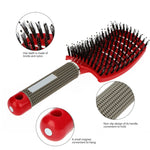 Pettine per massaggio del cuoio capelluto, spazzola per capelli, setole in nylon, spazzola per capelli ricci districanti per parrucchiere, strumento per lo styling