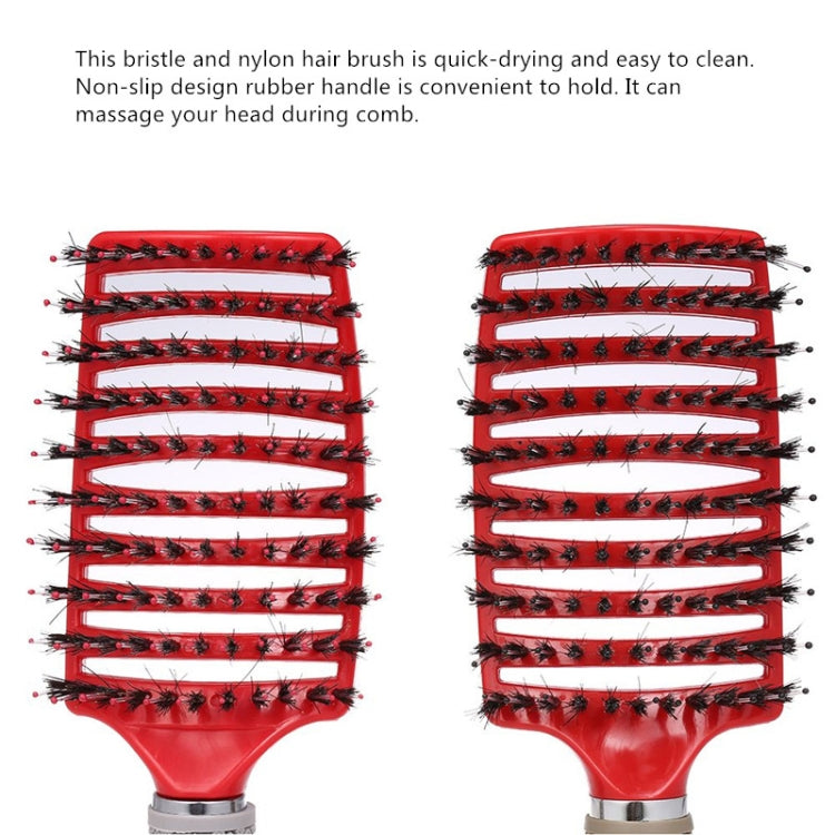 Pettine per massaggio del cuoio capelluto, spazzola per capelli, setole in nylon, spazzola per capelli ricci districanti per parrucchiere, strumento per lo styling