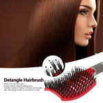 Pettine per massaggio del cuoio capelluto, spazzola per capelli, setole in nylon, spazzola per capelli ricci districanti per parrucchiere, strumento per lo styling