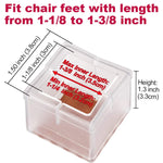 2 pezzi di coprigambe quadrati per sedie, protezioni per piedi in PVC, copritavoli per mobili, 30-35mm, 42-48mm, 49-55mm, 37-42mm, 56-62mm