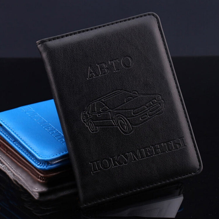 Borsa per patente di guida automobilistica russa in pelle PU con copertina per porta carte di credito, patente di guida per auto