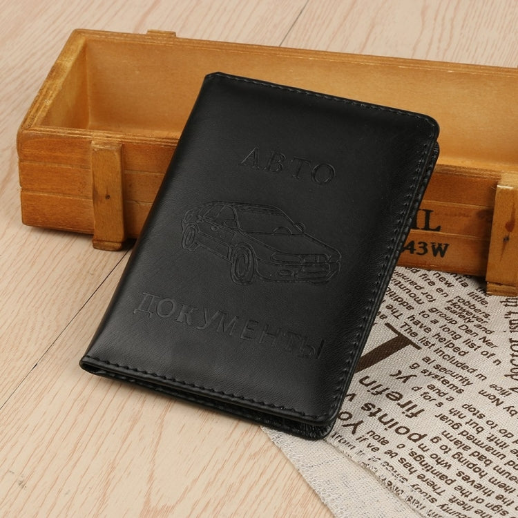 Borsa per patente di guida automobilistica russa in pelle PU con copertina per porta carte di credito, patente di guida per auto