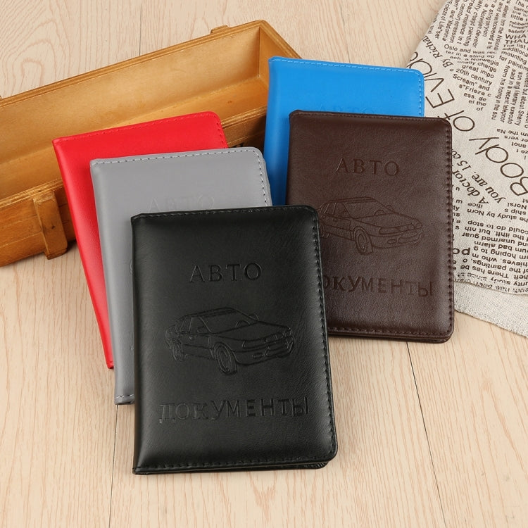 Borsa per patente di guida automobilistica russa in pelle PU con copertina per porta carte di credito, patente di guida per auto