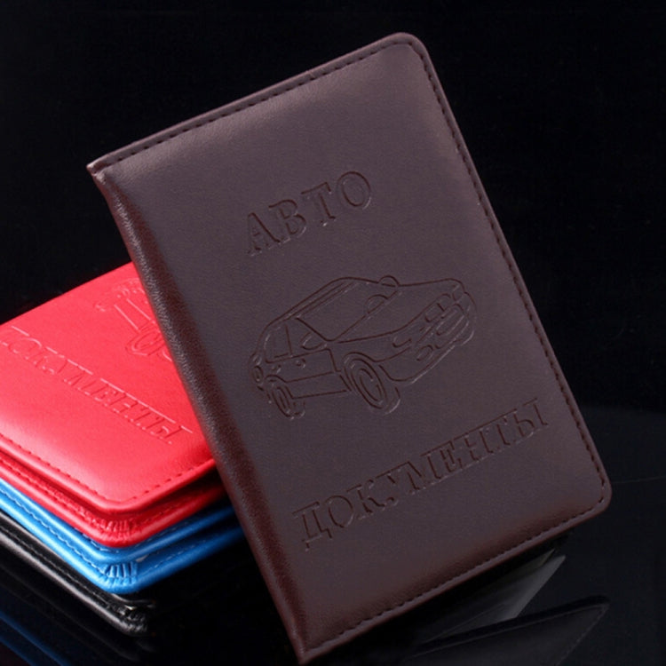 Borsa per patente di guida automobilistica russa in pelle PU con copertina per porta carte di credito, patente di guida per auto