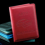 Borsa per patente di guida automobilistica russa in pelle PU con copertina per porta carte di credito, patente di guida per auto