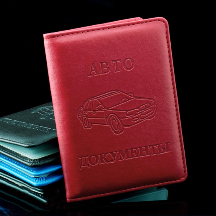 Borsa per patente di guida automobilistica russa in pelle PU con copertina per porta carte di credito, patente di guida per auto