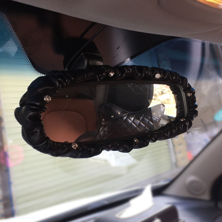 Accessori interni per auto in cristallo Copertura per specchietto retrovisore Decorazione per copertura specchietto retrovisore automatico in pelle