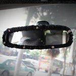 Accessori interni per auto in cristallo Copertura per specchietto retrovisore Decorazione per copertura specchietto retrovisore automatico in pelle