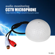 Microfono CCTV Dispositivo di raccolta audio a forma di golf Dispositivo di ascolto del suono per monitoraggio audio DC12V ad alta sensibilità