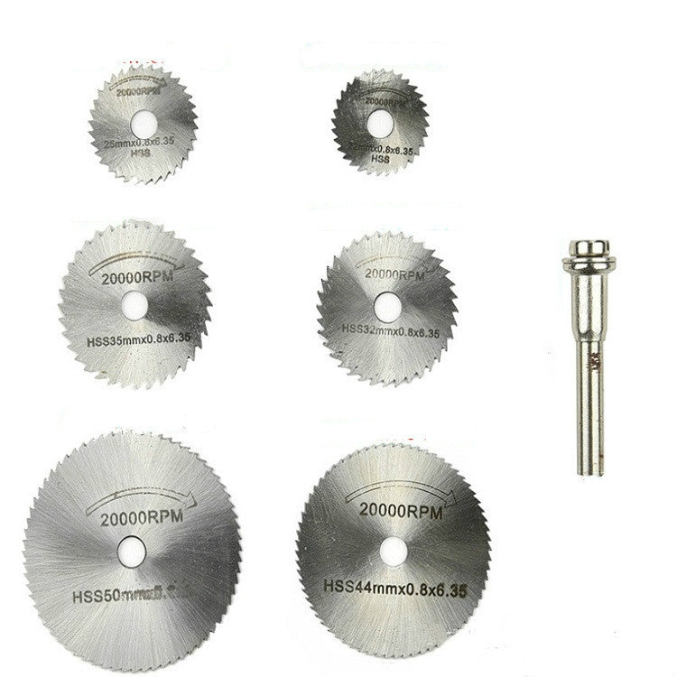 7 pz/set smerigliatrice elettrica lama per sega in acciaio ad alta velocità lama per sega per lavorazione del legno lama per sega in acciaio ad alta velocità pezzo da taglio, 11025, 11026, 11027