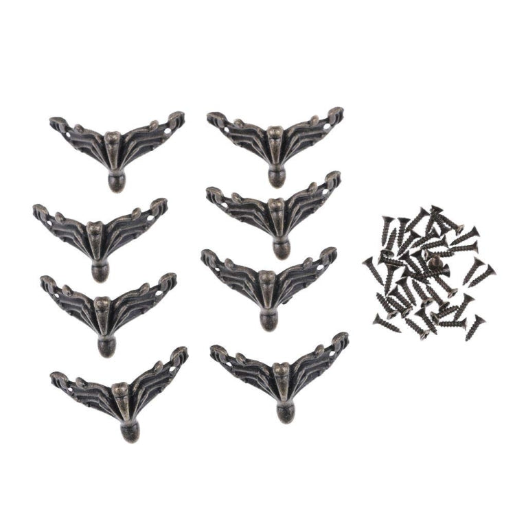 Confezione regalo per gioielli in bronzo antico da 10 pezzi Custodia in legno Piedini decorativi Protezione per angoli delle gambe, Jewelry Gift Box Corner Protector