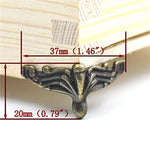 Confezione regalo per gioielli in bronzo antico da 10 pezzi Custodia in legno Piedini decorativi Protezione per angoli delle gambe, Jewelry Gift Box Corner Protector