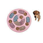Giocattolo per animali domestici Cibo per cani Giradischi Mangiare Puzzle Anti-smashing Ciotola per cani Forniture, Round Style, Hexagon Style, Footprint Style