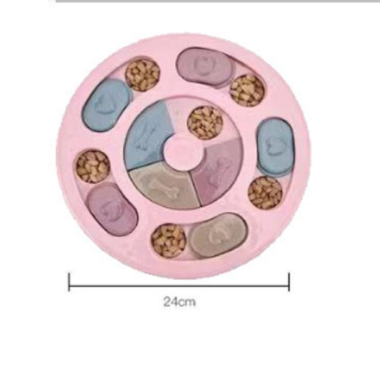 Giocattolo per animali domestici Cibo per cani Giradischi Mangiare Puzzle Anti-smashing Ciotola per cani Forniture, Round Style, Hexagon Style, Footprint Style