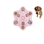 Giocattolo per animali domestici Cibo per cani Giradischi Mangiare Puzzle Anti-smashing Ciotola per cani Forniture, Round Style, Hexagon Style, Footprint Style