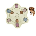 Giocattolo per animali domestici Cibo per cani Giradischi Mangiare Puzzle Anti-smashing Ciotola per cani Forniture, Round Style, Hexagon Style, Footprint Style