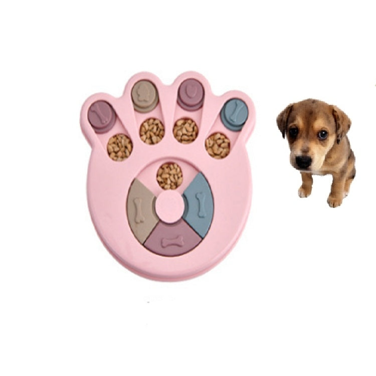 Giocattolo per animali domestici Cibo per cani Giradischi Mangiare Puzzle Anti-smashing Ciotola per cani Forniture, Round Style, Hexagon Style, Footprint Style