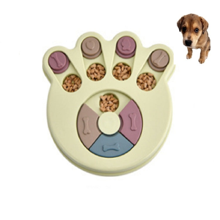 Giocattolo per animali domestici Cibo per cani Giradischi Mangiare Puzzle Anti-smashing Ciotola per cani Forniture, Round Style, Hexagon Style, Footprint Style