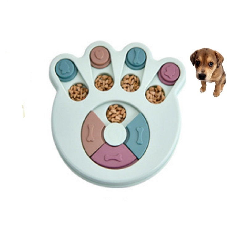 Giocattolo per animali domestici Cibo per cani Giradischi Mangiare Puzzle Anti-smashing Ciotola per cani Forniture, Round Style, Hexagon Style, Footprint Style