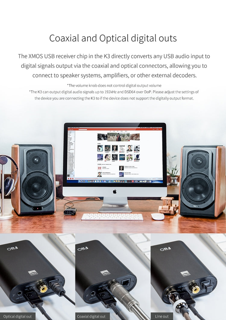 FiiO K3 Amplificatore cuffie portatile USB DAC