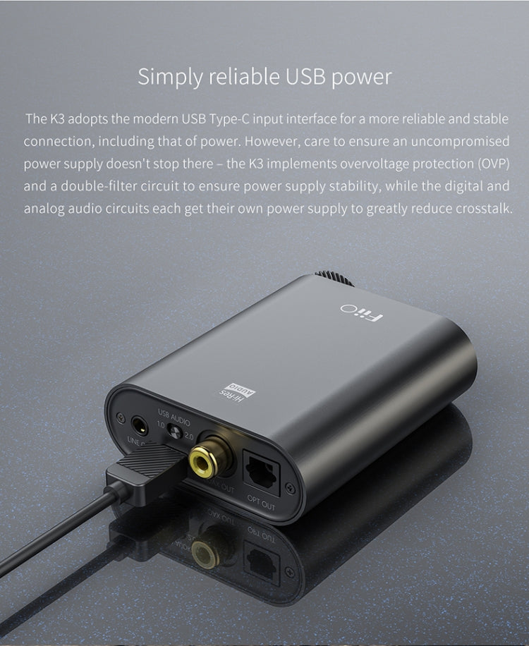 FiiO K3 Amplificatore cuffie portatile USB DAC