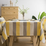 Asciugamano di stoffa di copertura per il tavolo da pranzo rettangolare a righe, 60x60cm, 90x90cm, 100x135cm, 135x135cm, 135x160cm, 135x180cm, 135x200cm, 135x220cm, 135x250cm, 135x260cm, 135x300cm
