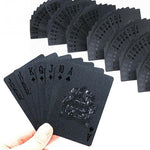 2 carte da gioco impermeabili in plastica da poker creative in lamina d'oro, 2 PCS Gold Foil Poker