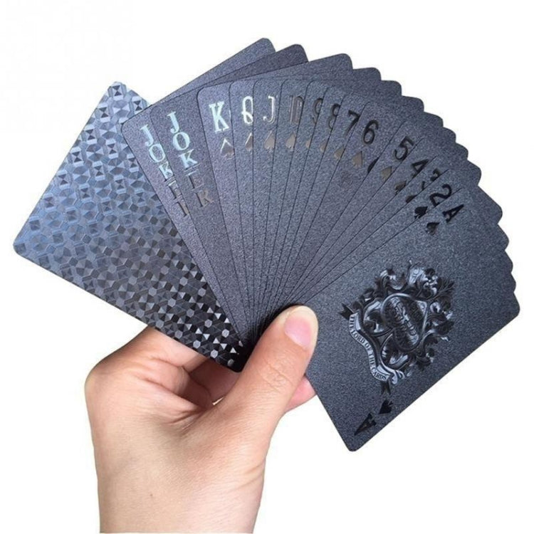 2 carte da gioco impermeabili in plastica da poker creative in lamina d'oro, 2 PCS Gold Foil Poker