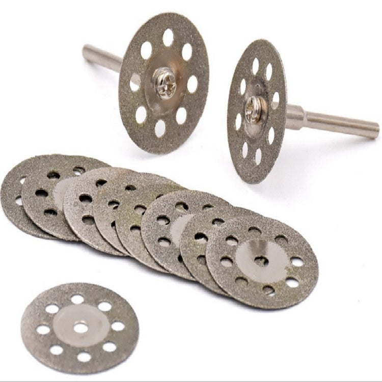 Accessori per smerigliatrice elettrica con lama per sega in giada con truciolo di smeriglio a 8 fori, 10 Saw Blade 2 Connecting rod 30MM, 10 Saw Blade 2 Connecting rod 20MM, 10 Saw Blade 2 Connecting rod 22MM, 10 Saw Blade 2 Connecting rod 25MM