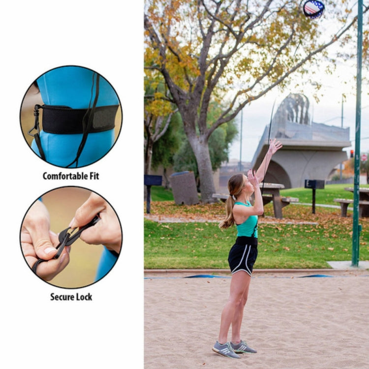 Attrezzatura da allenamento per pallavolo all'aperto Borsa da pallavolo a rimbalzo Cintura da allenamento per pallavolo, Volleyball Training Belt(Black)