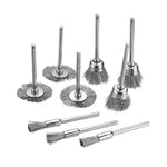 Spazzola metallica da 10 pezzi Spazzola per lucidatura decalcificazione in metallo per rimuovere la spazzola per lucidatura piatta dello strato di ossido, Pen Shape 3×5MM, Pen Shape 3×8MM, Bowl Shape3×15MM, Bowl Shape3×25MM, Flat 3×25MM, Flat 3×38MM