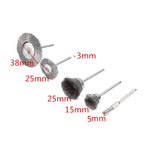 Spazzola metallica da 10 pezzi Spazzola per lucidatura decalcificazione in metallo per rimuovere la spazzola per lucidatura piatta dello strato di ossido, Pen Shape 3×5MM, Pen Shape 3×8MM, Bowl Shape3×15MM, Bowl Shape3×25MM, Flat 3×25MM, Flat 3×38MM