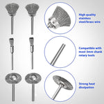 Spazzola metallica da 10 pezzi Spazzola per lucidatura decalcificazione in metallo per rimuovere la spazzola per lucidatura piatta dello strato di ossido, Pen Shape 3×5MM, Pen Shape 3×8MM, Bowl Shape3×15MM, Bowl Shape3×25MM, Flat 3×25MM, Flat 3×38MM