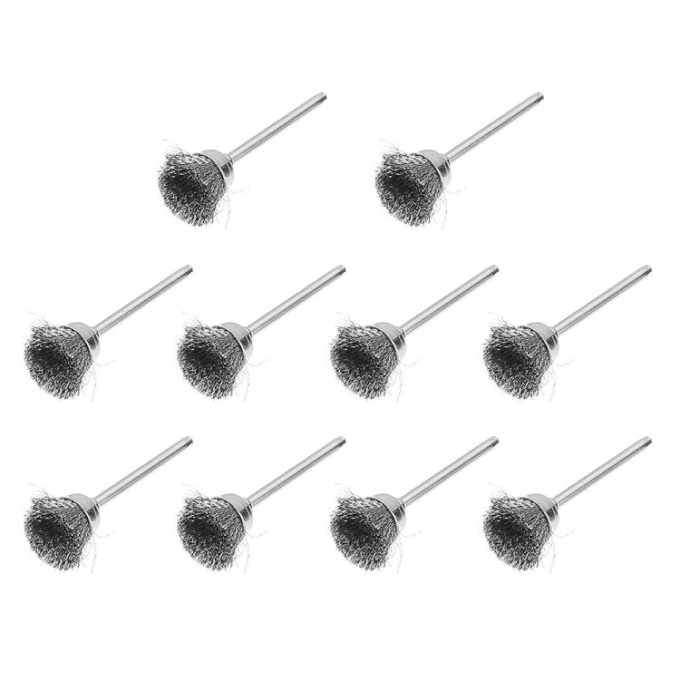 Spazzola metallica da 10 pezzi Spazzola per lucidatura decalcificazione in metallo per rimuovere la spazzola per lucidatura piatta dello strato di ossido, Pen Shape 3×5MM, Pen Shape 3×8MM, Bowl Shape3×15MM, Bowl Shape3×25MM, Flat 3×25MM, Flat 3×38MM