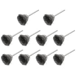 Spazzola metallica da 10 pezzi Spazzola per lucidatura decalcificazione in metallo per rimuovere la spazzola per lucidatura piatta dello strato di ossido, Pen Shape 3×5MM, Pen Shape 3×8MM, Bowl Shape3×15MM, Bowl Shape3×25MM, Flat 3×25MM, Flat 3×38MM