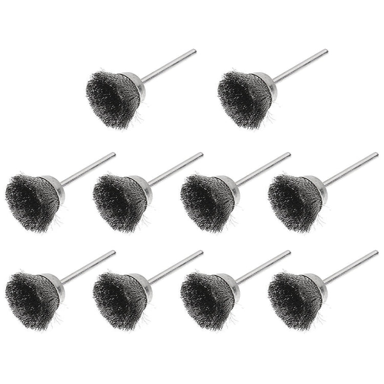 Spazzola metallica da 10 pezzi Spazzola per lucidatura decalcificazione in metallo per rimuovere la spazzola per lucidatura piatta dello strato di ossido, Pen Shape 3×5MM, Pen Shape 3×8MM, Bowl Shape3×15MM, Bowl Shape3×25MM, Flat 3×25MM, Flat 3×38MM