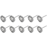 Spazzola metallica da 10 pezzi Spazzola per lucidatura decalcificazione in metallo per rimuovere la spazzola per lucidatura piatta dello strato di ossido, Pen Shape 3×5MM, Pen Shape 3×8MM, Bowl Shape3×15MM, Bowl Shape3×25MM, Flat 3×25MM, Flat 3×38MM