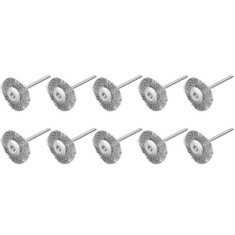 Spazzola metallica da 10 pezzi Spazzola per lucidatura decalcificazione in metallo per rimuovere la spazzola per lucidatura piatta dello strato di ossido, Pen Shape 3×5MM, Pen Shape 3×8MM, Bowl Shape3×15MM, Bowl Shape3×25MM, Flat 3×25MM, Flat 3×38MM