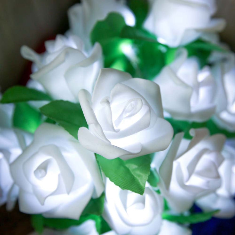 Lampada a forma di ghirlanda di lucine alimentate a batteria con fiori di rosa, per matrimoni, feste di compleanno, decorazioni per la casa