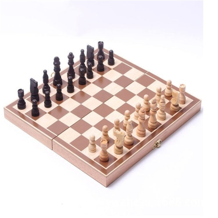 Scacchiera pieghevole in legno con pezzi magnetici 30x15 cm