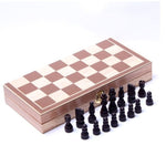 Scacchiera pieghevole in legno con pezzi magnetici 30x15 cm