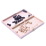 Scacchiera pieghevole in legno con pezzi magnetici 30x15 cm
